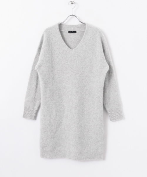 URBAN RESEARCH（アーバンリサーチ）の「ラクーンVネックニットワンピース（ワンピース・レディース・ライトグレー/ミント・FREE）」の11枚目の写真