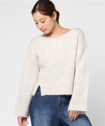モヘヤざっくりワイドニット