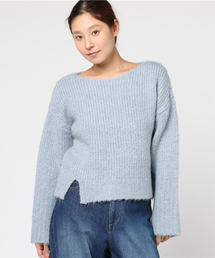 モヘヤざっくりワイドニット