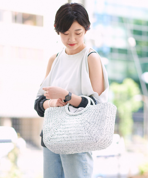 PAPILLONNER(パピヨネ)の「きらきらカゴバッグ(かごバッグ・レディース・シルバー・FREE)」の12枚目の写真