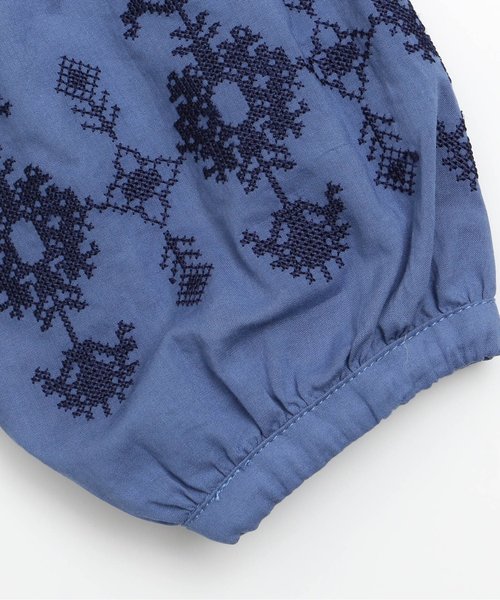 BREEZE（ブリーズ）の「刺繍シャツワンピース（ワンピース・キッズ・オフホワイト/ブルー・140/80/100/120/90/110/130）」の11枚目の写真
