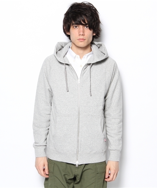 BEAMS(ビームス)の「S/DOUBLE / JEFF LIGHT SWEAT ZIP HOODY(パーカー・メンズ・グレー/ネイビー・MEDIUM/LARGE)」の3枚目の写真