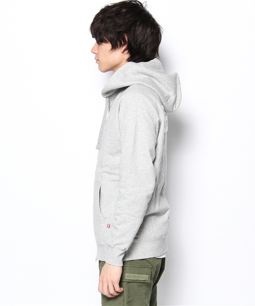 BEAMS(ビームス)の「S/DOUBLE / JEFF LIGHT SWEAT ZIP HOODY(パーカー・メンズ・グレー/ネイビー・MEDIUM/LARGE)」の4枚目の写真