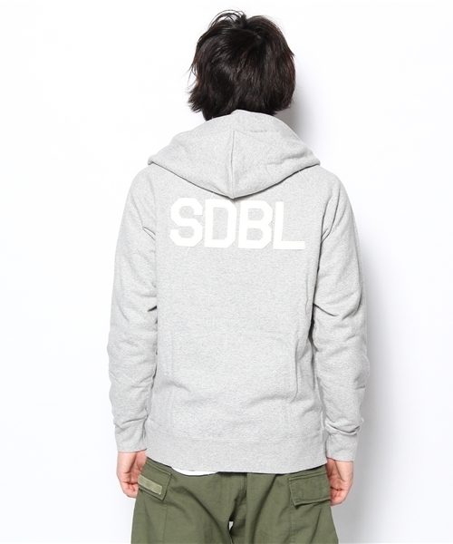 BEAMS(ビームス)の「S/DOUBLE / JEFF LIGHT SWEAT ZIP HOODY(パーカー・メンズ・グレー/ネイビー・MEDIUM/LARGE)」の5枚目の写真