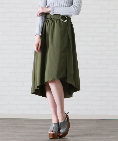 ブルネロクチネリ　アシンメトリー フレアスカート　ウエストベルト サイズ42 ブルネロクチネリ アシンメトリー フレアスカート ウエスト