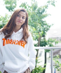 【直営店限定アイテム】FLOCKY ON SILK MAG LOGO SWEAT PARKA/スラッシャー ユニセックス パーカー プルオーバー