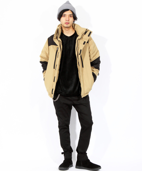 ８(eight)（エイト）の「中綿 マウンテンパーカー ナイロン ジャケット（マウンテンパーカー・メンズ・ホワイト/ブラック/レッド/ベージュ/カモフラージュ/リアルツリーカモ/カーキ/イエロー・MEDIUM/X-LARGE/LARGE）」の12枚目の写真