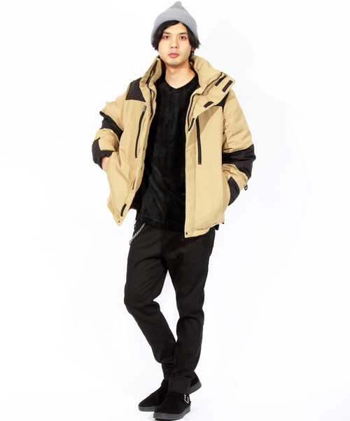 ８(eight)（エイト）の「中綿 マウンテンパーカー ナイロン ジャケット（マウンテンパーカー・メンズ・ホワイト/ブラック/レッド/ベージュ/カモフラージュ/リアルツリーカモ/カーキ/イエロー・MEDIUM/X-LARGE/LARGE）」の17枚目の写真