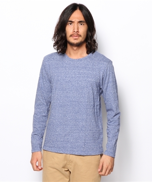 Denime（ドゥニーム）の「SAND COLOR CS LS CREW NECK（Tシャツ/カットソー・メンズ・杢グレー/ブルー/レッド・SMALL/MEDIUM/LARGE）」の4枚目の写真