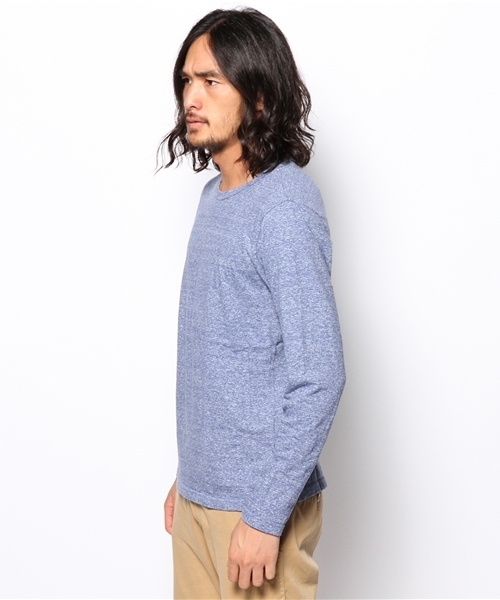 Denime（ドゥニーム）の「SAND COLOR CS LS CREW NECK（Tシャツ/カットソー・メンズ・杢グレー/ブルー/レッド・SMALL/MEDIUM/LARGE）」の5枚目の写真