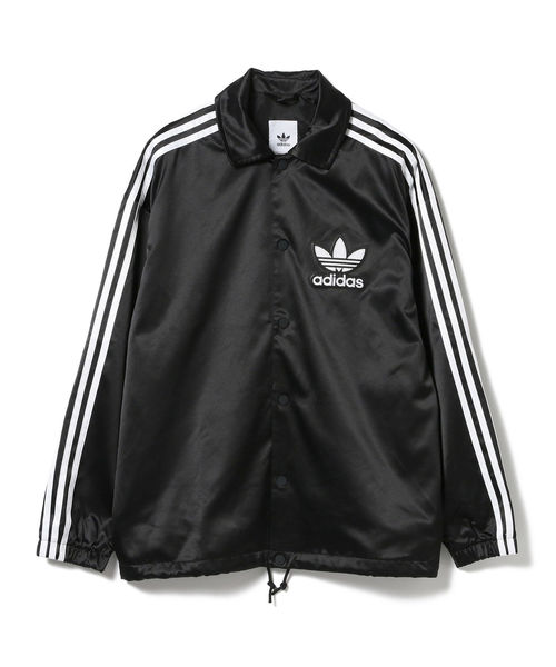 adidas（アディダス）の「adidas / サテン コーチジャケット（ブルゾン・メンズ・ブラック・J/O/J/L/J/M/J/S）」の4枚目の写真