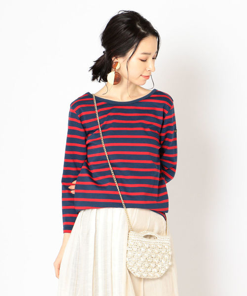 SHIPS（シップス）の「Le minor:MADEMOISELLE（Tシャツ/カットソー・レディース・オフホワイト/ブルー/マルチ・ONE SIZE）」の3枚目の写真