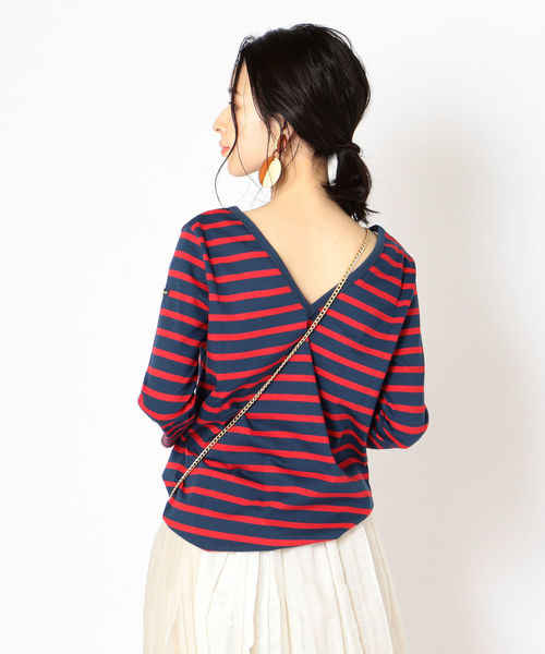SHIPS（シップス）の「Le minor:MADEMOISELLE（Tシャツ/カットソー・レディース・オフホワイト/ブルー/マルチ・ONE SIZE）」の8枚目の写真