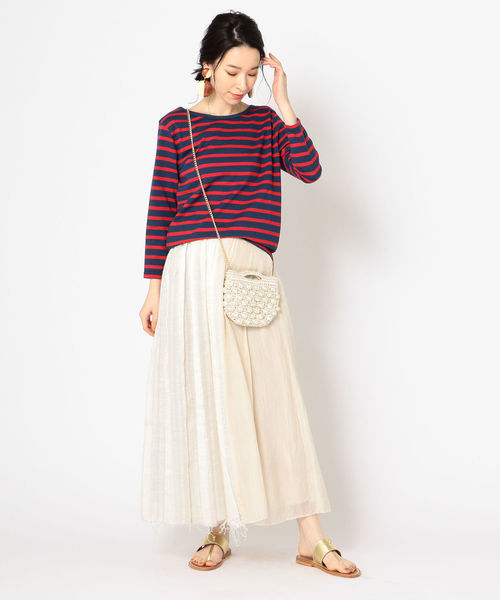 SHIPS（シップス）の「Le minor:MADEMOISELLE（Tシャツ/カットソー・レディース・オフホワイト/ブルー/マルチ・ONE SIZE）」の16枚目の写真