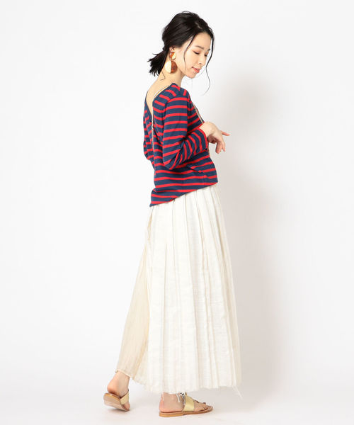SHIPS（シップス）の「Le minor:MADEMOISELLE（Tシャツ/カットソー・レディース・オフホワイト/ブルー/マルチ・ONE SIZE）」の12枚目の写真