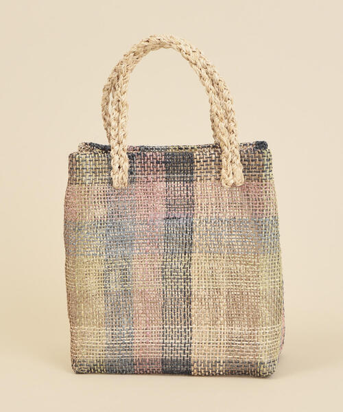 BEAUTY&YOUTH UNITED ARROWS（ビューティーアンドユースユナイテッドアローズ）の「BY∴ クリア×チェックミニトート/カゴバッグ ◆（トートバッグ・レディース・ブラウン/ナチュラル・FREE）」の10枚目の写真