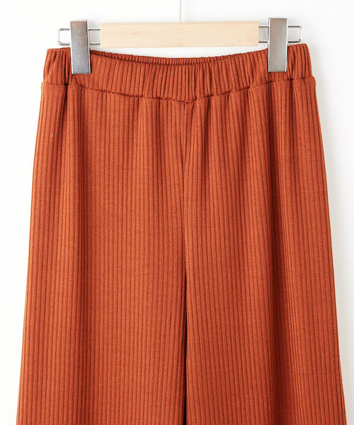 OLIVE des OLIVE（オリーブデオリーブ）の「【ZOZOTOWN限定】リブスリットワイドパンツ（その他パンツ・レディース・ブラウン/ブラック/ベージュ・FREE）」の5枚目の写真