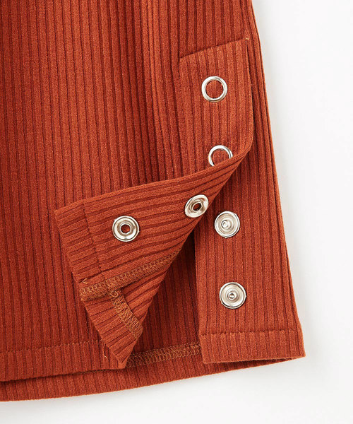 OLIVE des OLIVE（オリーブデオリーブ）の「【ZOZOTOWN限定】リブスリットワイドパンツ（その他パンツ・レディース・ブラウン/ブラック/ベージュ・FREE）」の7枚目の写真