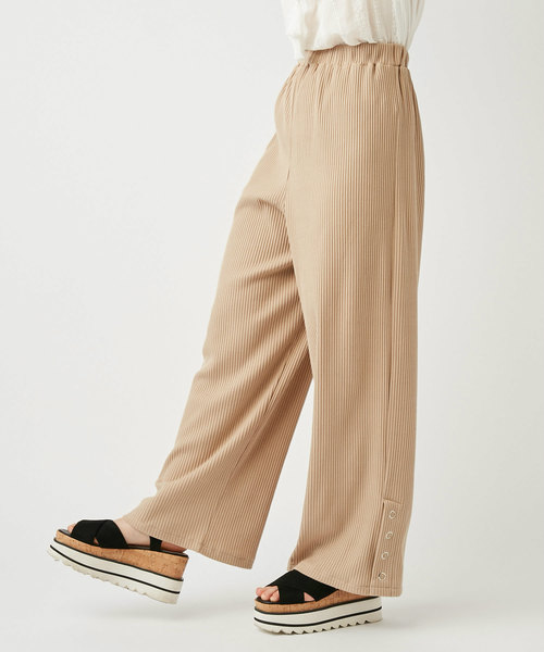 OLIVE des OLIVE（オリーブデオリーブ）の「【ZOZOTOWN限定】リブスリットワイドパンツ（その他パンツ・レディース・ブラウン/ブラック/ベージュ・FREE）」の15枚目の写真