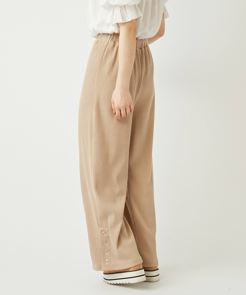 OLIVE des OLIVE（オリーブデオリーブ）の「【ZOZOTOWN限定】リブスリットワイドパンツ（その他パンツ・レディース・ブラウン/ブラック/ベージュ・FREE）」の18枚目の写真