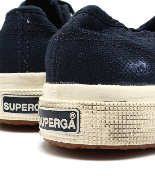 And A（アンドエー）の「ダメージ Lo (SUPERGA)（スニーカー・レディース・ホワイト/ネイビー/レッド・24.5cm/23.5cm）」の9枚目の写真