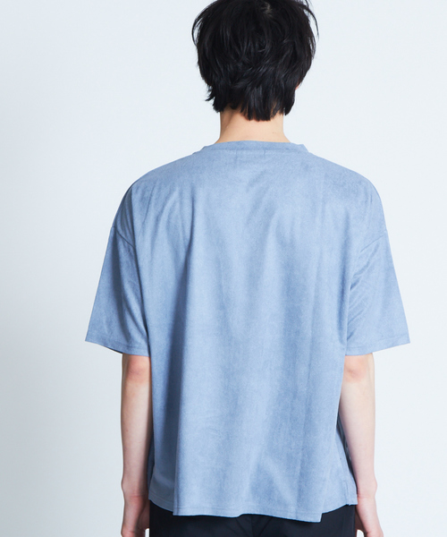 ABAHOUSE GRAY(アバハウスグレイ)の「【展開店舗限定】フェイクスエードTシャツ(Tシャツ/カットソー・メンズ・サックスブルー/ネイビー/ピンク/ベージュ/グリーン・46/48)」の8枚目の写真