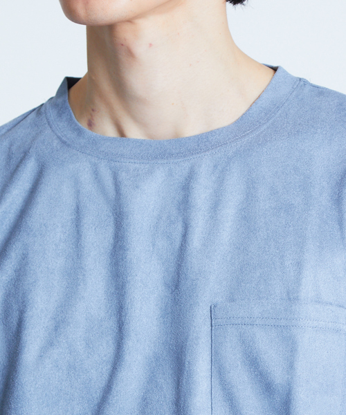 ABAHOUSE GRAY(アバハウスグレイ)の「【展開店舗限定】フェイクスエードTシャツ(Tシャツ/カットソー・メンズ・サックスブルー/ネイビー/ピンク/ベージュ/グリーン・46/48)」の9枚目の写真