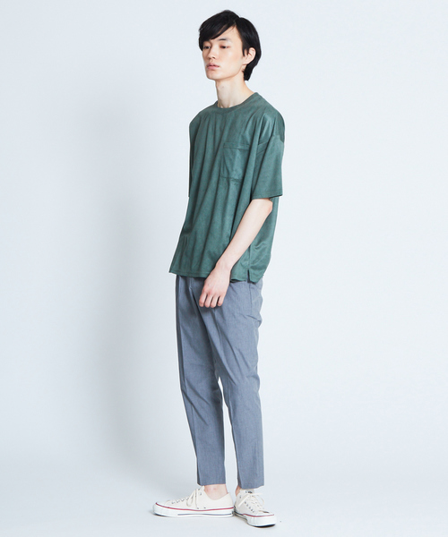 ABAHOUSE GRAY(アバハウスグレイ)の「【展開店舗限定】フェイクスエードTシャツ(Tシャツ/カットソー・メンズ・サックスブルー/ネイビー/ピンク/ベージュ/グリーン・46/48)」の16枚目の写真