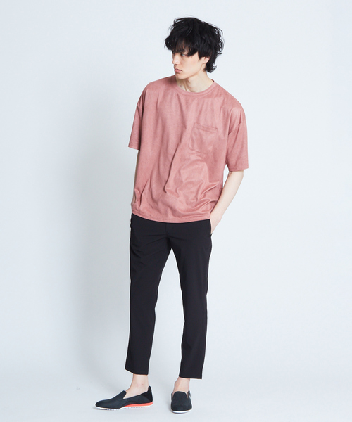 ABAHOUSE GRAY(アバハウスグレイ)の「【展開店舗限定】フェイクスエードTシャツ(Tシャツ/カットソー・メンズ・サックスブルー/ネイビー/ピンク/ベージュ/グリーン・46/48)」の20枚目の写真