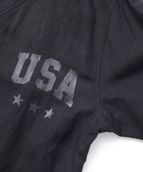 MONKEY TIME（モンキータイム）の「MT ∴ リネン/レーヨン ベースボール シャツ◆（シャツ/ブラウス・メンズ・ホワイト/ブラック・LARGE/MEDIUM/SMALL）」の8枚目の写真