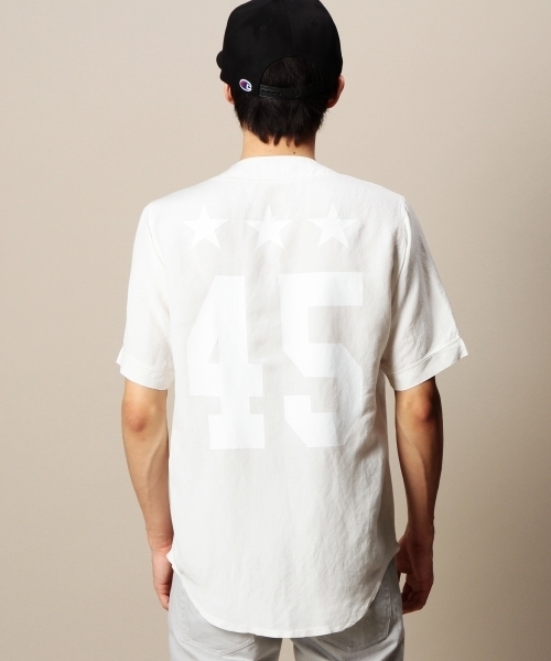 MONKEY TIME（モンキータイム）の「MT ∴ リネン/レーヨン ベースボール シャツ◆（シャツ/ブラウス・メンズ・ホワイト/ブラック・LARGE/MEDIUM/SMALL）」の20枚目の写真