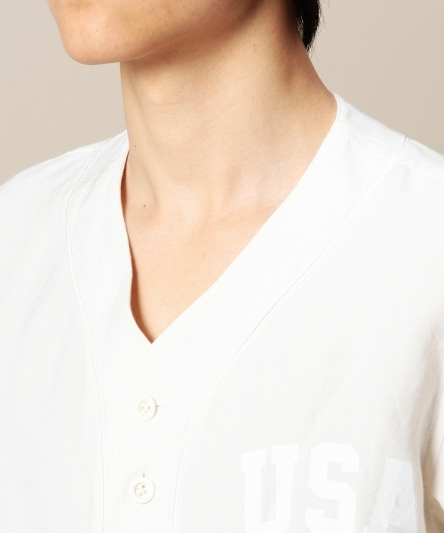 MONKEY TIME（モンキータイム）の「MT ∴ リネン/レーヨン ベースボール シャツ◆（シャツ/ブラウス・メンズ・ホワイト/ブラック・LARGE/MEDIUM/SMALL）」の21枚目の写真