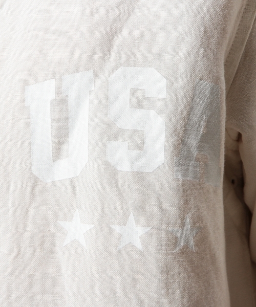 MONKEY TIME（モンキータイム）の「MT ∴ リネン/レーヨン ベースボール シャツ◆（シャツ/ブラウス・メンズ・ホワイト/ブラック・LARGE/MEDIUM/SMALL）」の14枚目の写真