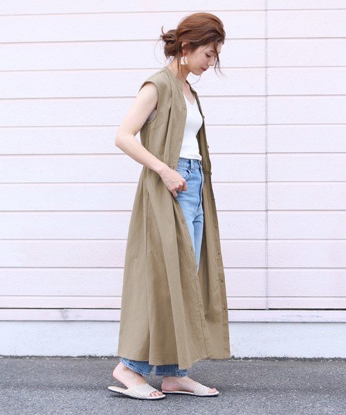 reca（レカ）の「2way ベルト付きワンピース（ワンピース・レディース・ベージュ/ネイビー/ブルー系その他・M）」の4枚目の写真