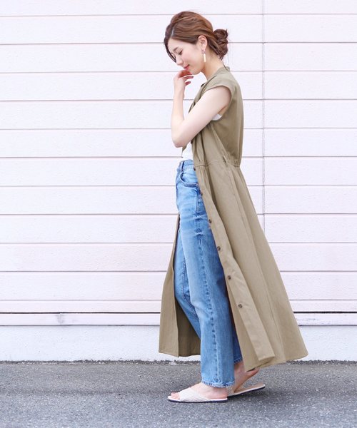 reca（レカ）の「2way ベルト付きワンピース（ワンピース・レディース・ベージュ/ネイビー/ブルー系その他・M）」の8枚目の写真