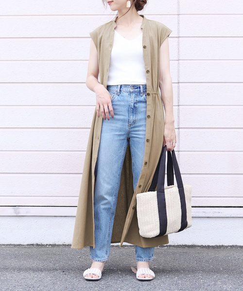 reca（レカ）の「2way ベルト付きワンピース（ワンピース・レディース・ベージュ/ネイビー/ブルー系その他・M）」の9枚目の写真