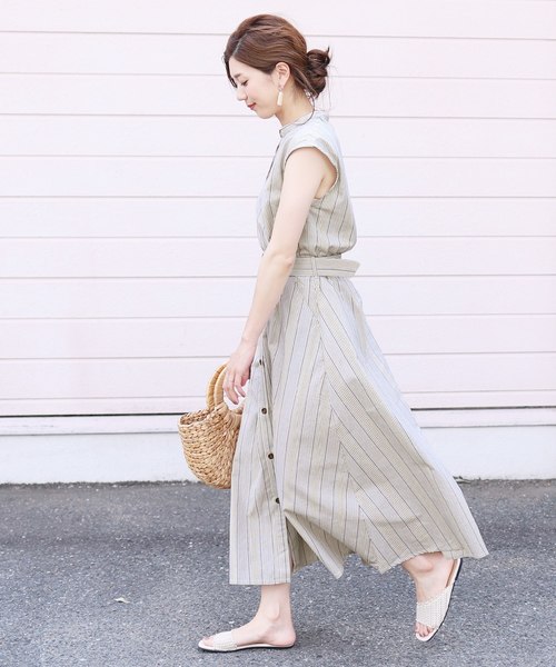 reca（レカ）の「2way ベルト付きワンピース（ワンピース・レディース・ベージュ/ネイビー/ブルー系その他・M）」の17枚目の写真