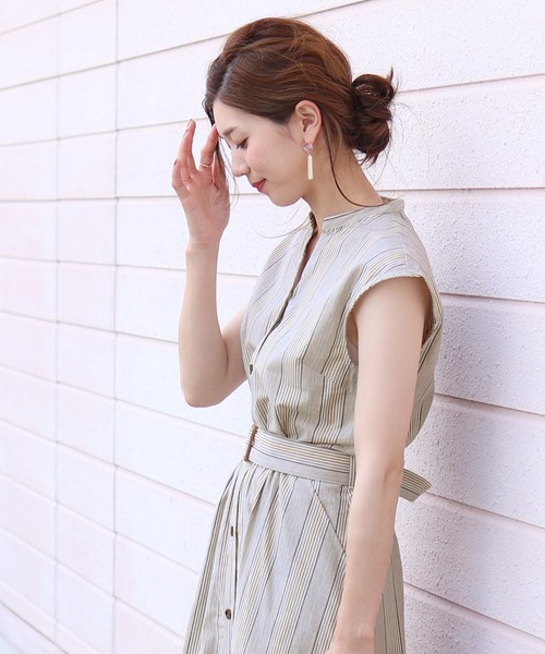 reca（レカ）の「2way ベルト付きワンピース（ワンピース・レディース・ベージュ/ネイビー/ブルー系その他・M）」の18枚目の写真