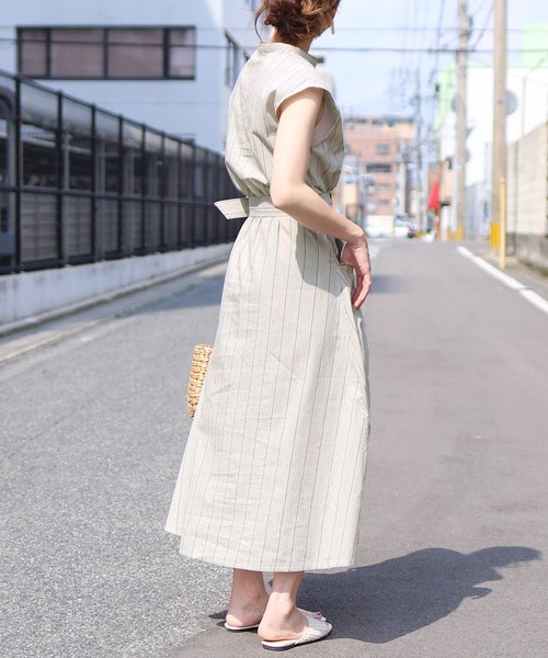 reca（レカ）の「2way ベルト付きワンピース（ワンピース・レディース・ベージュ/ネイビー/ブルー系その他・M）」の22枚目の写真