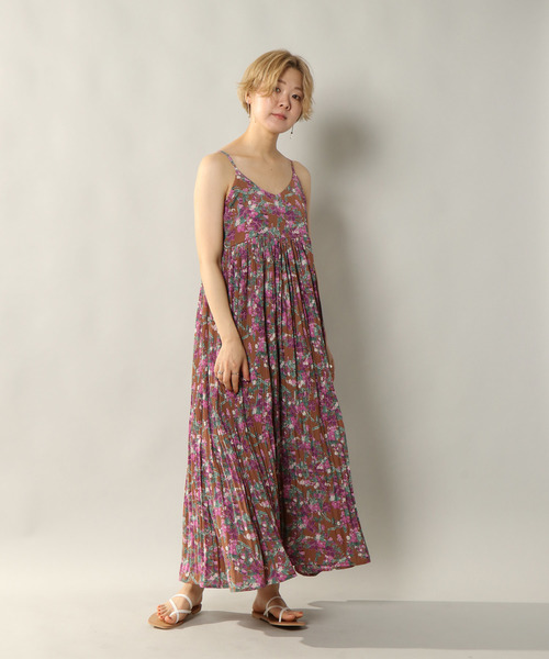 notch.(ノッチ)の「花柄プリーツキャミワンピース(ワンピース・レディース・ブラウン/オフホワイト・TM/M)」の20枚目の写真