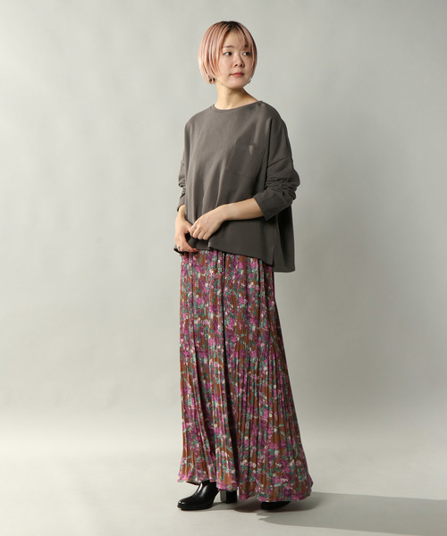 notch.(ノッチ)の「花柄プリーツキャミワンピース(ワンピース・レディース・ブラウン/オフホワイト・TM/M)」の18枚目の写真