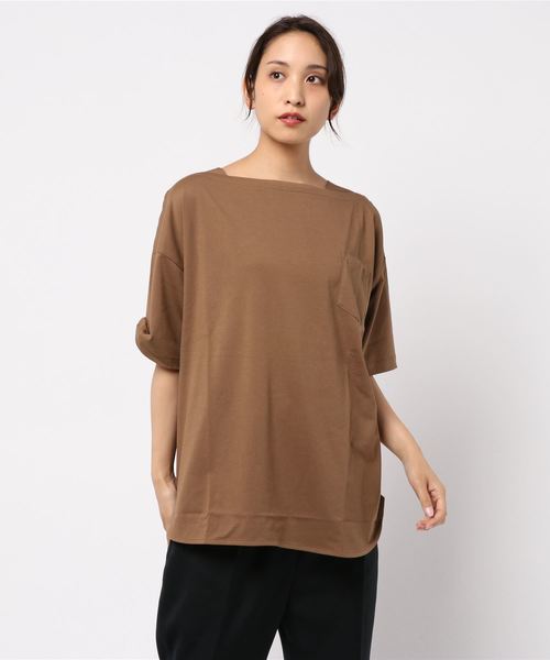 YECCA VECCA（イェッカヴェッカ）の「・BIG Tee ●（Tシャツ/カットソー・レディース・ホワイト/ブラック/ブラウン/サックスブルー・FREE）」の3枚目の写真