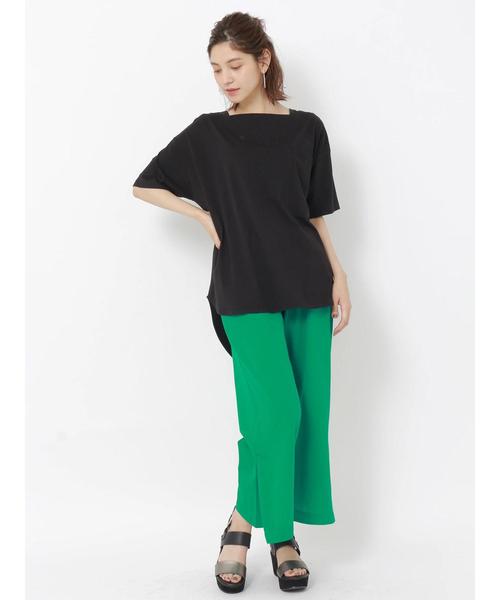 YECCA VECCA（イェッカヴェッカ）の「・BIG Tee ●（Tシャツ/カットソー・レディース・ホワイト/ブラック/ブラウン/サックスブルー・FREE）」の13枚目の写真