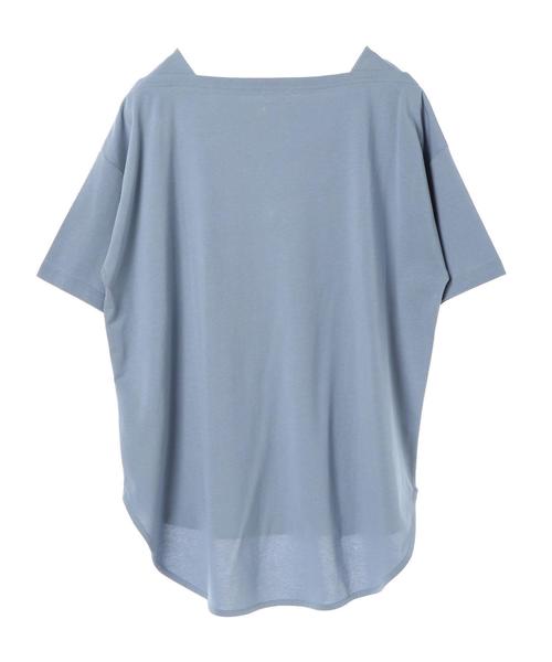 YECCA VECCA（イェッカヴェッカ）の「・BIG Tee ●（Tシャツ/カットソー・レディース・ホワイト/ブラック/ブラウン/サックスブルー・FREE）」の9枚目の写真