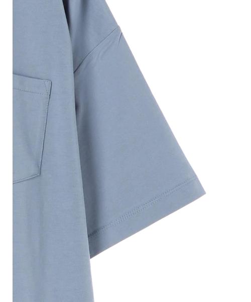 YECCA VECCA（イェッカヴェッカ）の「・BIG Tee ●（Tシャツ/カットソー・レディース・ホワイト/ブラック/ブラウン/サックスブルー・FREE）」の7枚目の写真