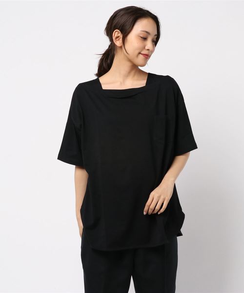 YECCA VECCA（イェッカヴェッカ）の「・BIG Tee ●（Tシャツ/カットソー・レディース・ホワイト/ブラック/ブラウン/サックスブルー・FREE）」の12枚目の写真