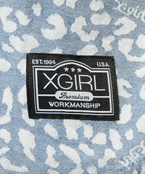 X-girl（エックスガール）の「LEO-CHAMBRAY SHIRT（シャツ/ブラウス・レディース・パープル/ブルー・2/1）」の5枚目の写真