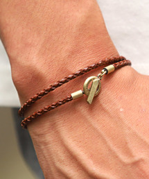 LUXSTYLE（ラグスタイル）の「編み込みレザーブレスレット（ブレスレット）」