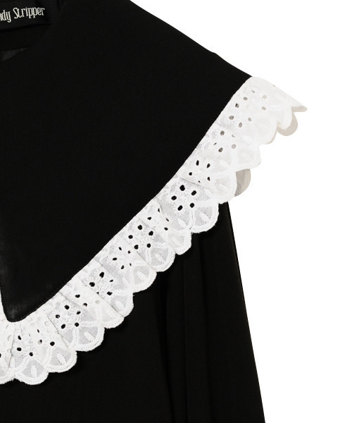 Candy Stripper(キャンディストリッパー)の「FRILL COLLAR ワンピース(ワンピース・レディース・ブラック/グレー・1/2)」の8枚目の写真