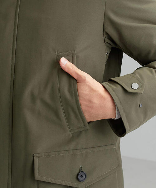 green label relaxing（グリーンレーベルリラクシング）の「CM N-3B ダウンコート / ダウンジャケット ＜機能性生地 / 撥水＞（ダウンジャケット/コート・メンズ・ブラック/オリーブ・S/M/L/XXL/XL）」の3枚目の写真